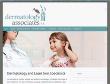 Tablet Screenshot of dermatologyassociateswilmington.com